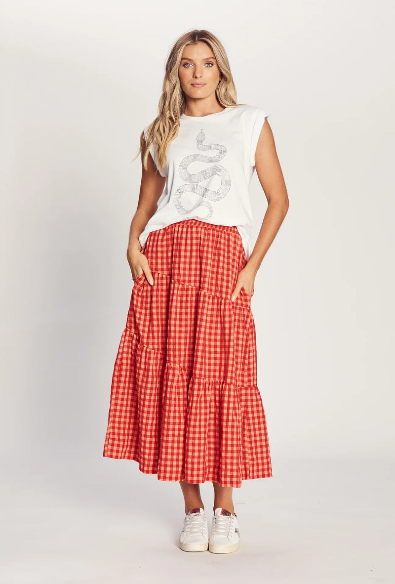 Gingham full skirt outlet