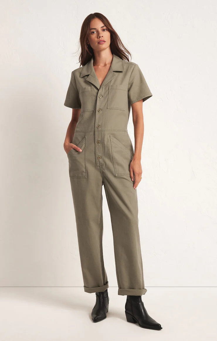 Stevie Stretch Twill Jumpsuit – States of Summer