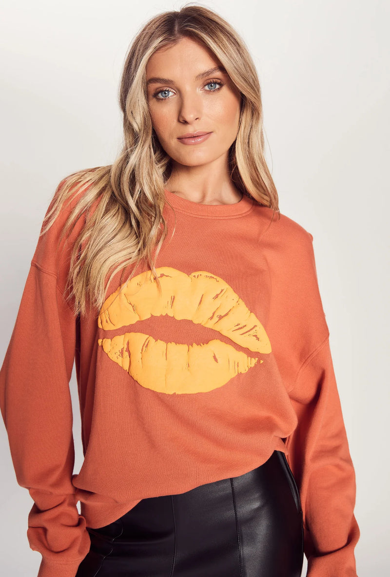 The Vintage Sweat - Paprika With Tangerine Lips