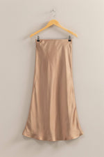 Satin Midi Skirt