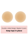 Double-Sided Magic Nipple Covers: Beige / 8cm