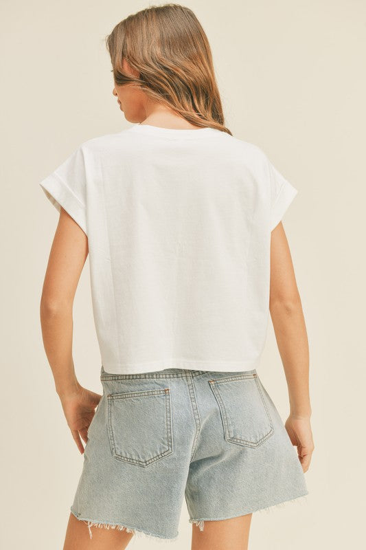 Cuffed Sleeve Tee