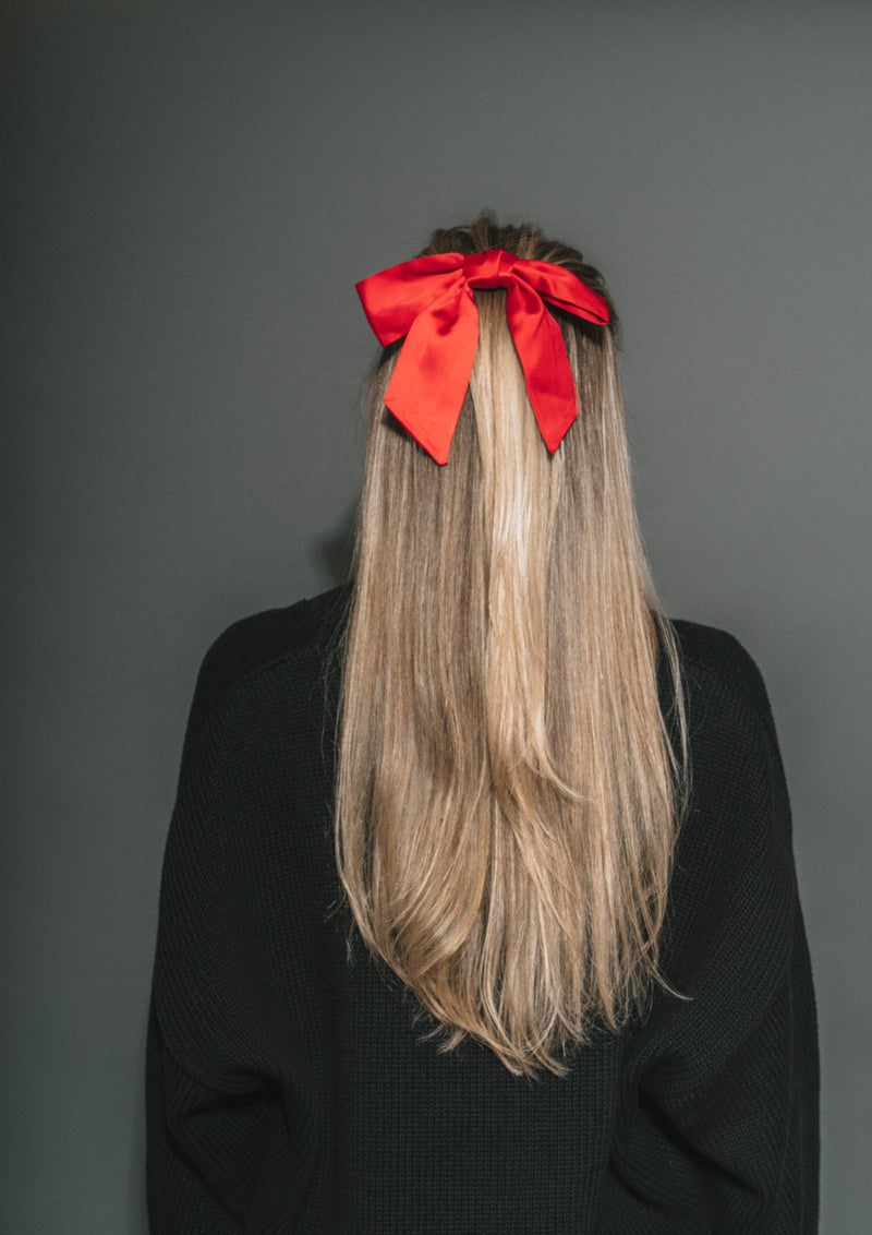 Satin Bow Hair Beret