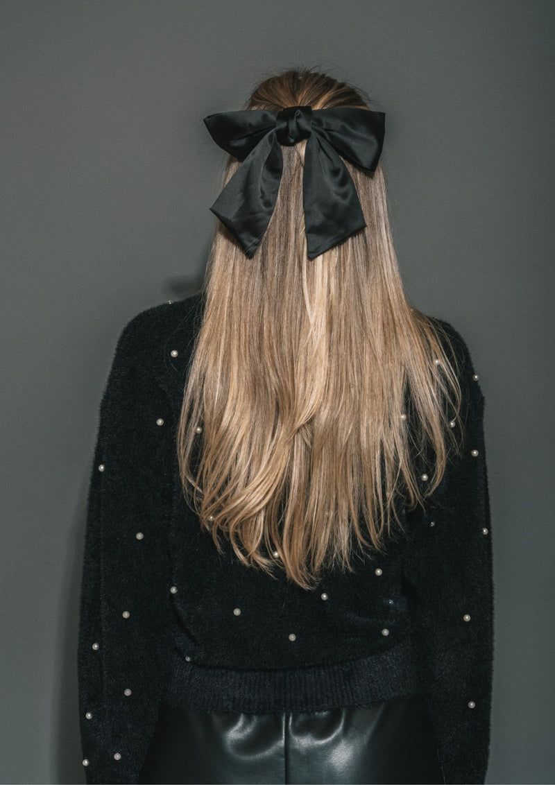 Satin Bow Hair Beret