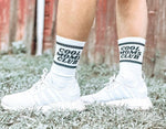 Mom socks: Black Sock with White Font