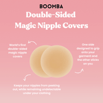 Double-Sided Magic Nipple Covers: Beige / 8cm