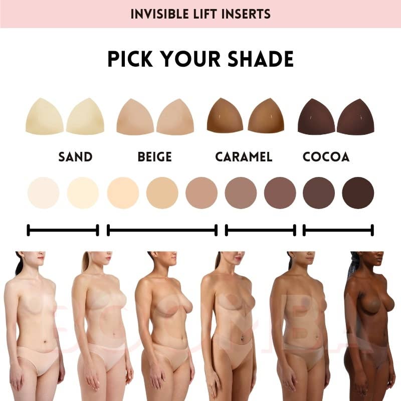Invisible Lift Inserts: Beige / Medium (fits D to E)