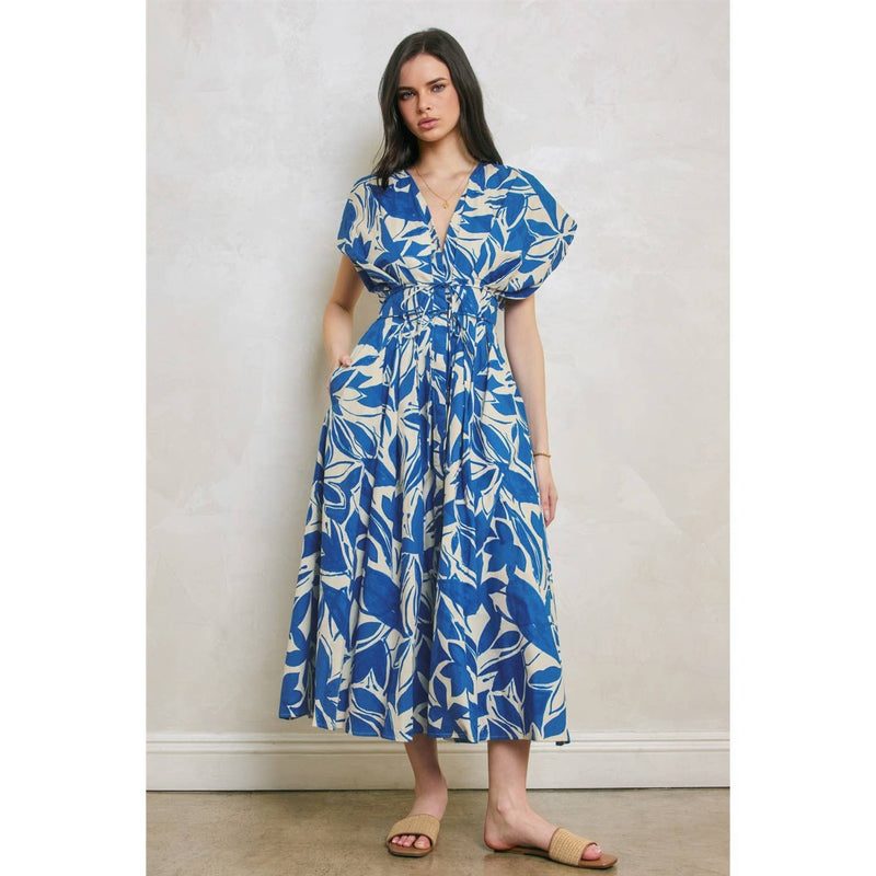 Floral Cotton Cinch Waist Dress – States of Summer