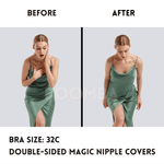 Double-Sided Magic Nipple Covers: Beige / 8cm