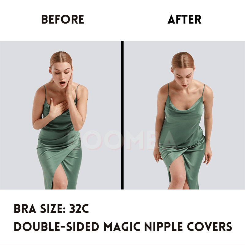 Double-Sided Magic Nipple Covers: Beige / 8cm