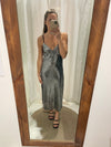 Sequin Strappy Midi Dress