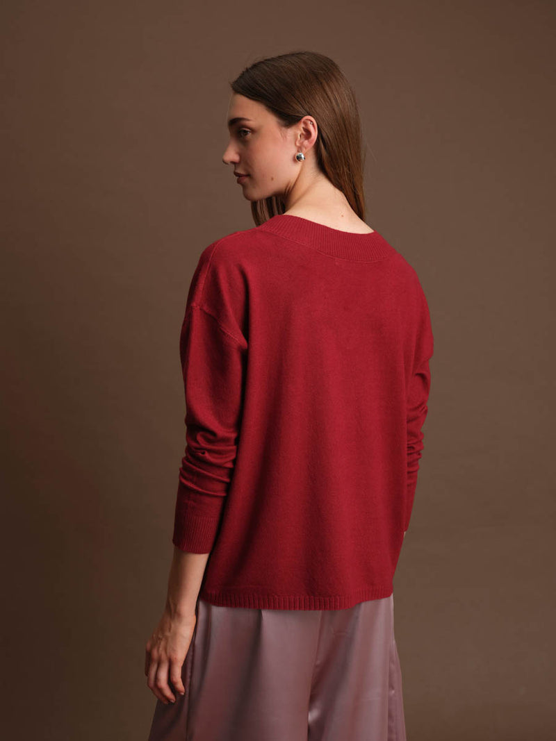 DELUC Betula Sweater Malbec