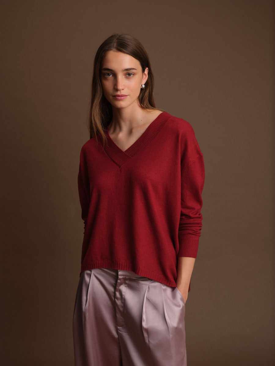 DELUC Betula Sweater Malbec