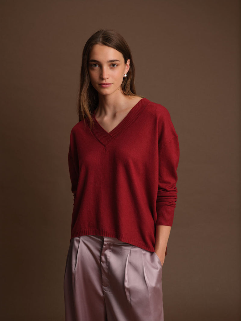 DELUC Betula Sweater Malbec