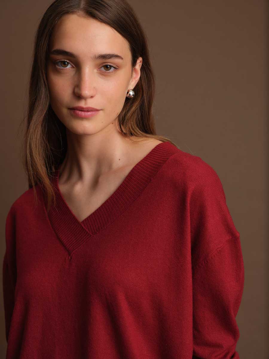 DELUC Betula Sweater Malbec