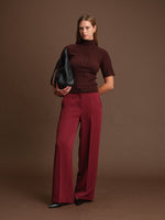 DELUC Oliver Turtleneck Knit Top Cacao