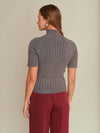 DELUC Oliver Turtleneck Knit Top Grey Melange