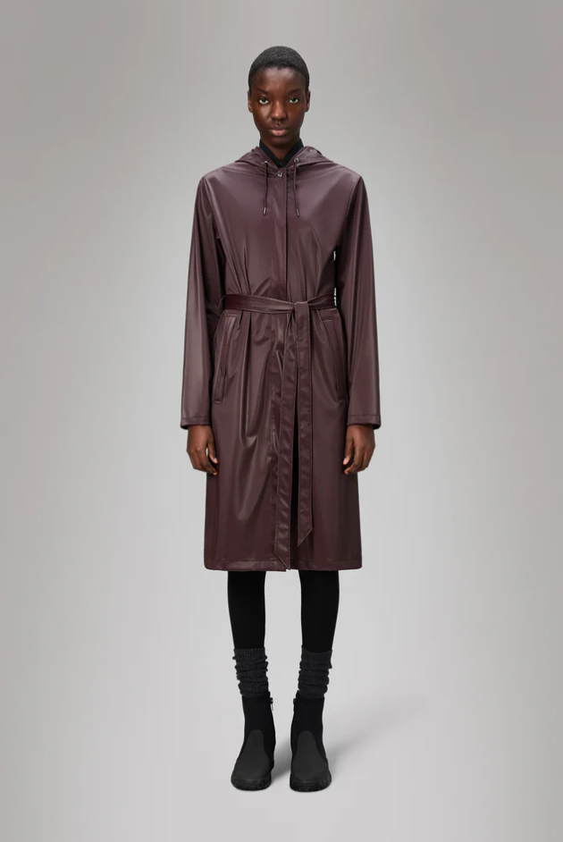a line long jacket, rains, depth, waterproof, waterproof jacket, waterproofs, rain jacket, rain coat, burgundy, purple, winter, fall
