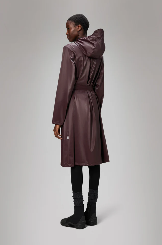 a line long jacket, rains, depth, waterproof, waterproof jacket, waterproofs, rain jacket, rain coat, burgundy, purple, winter, fall