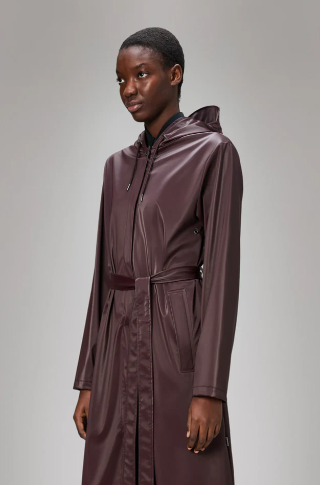a line long jacket, rains, depth, waterproof, waterproof jacket, waterproofs, rain jacket, rain coat, burgundy, purple, winter, fall