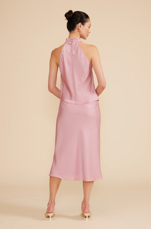 LUCY IN PARIS - Bowie Cowl Neck Top
satin top, top, cowl neck, cowl neck top, cowl top, high neck top, halter neck, halter neck top, halter top, flowy top, pink top, baby pink, rose pink, rosy pink, coord, smart casual, casual, dressy, dressy top, workwear, smart wear