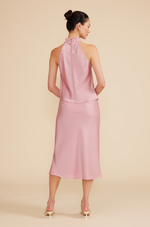 LUCY IN PARIS - Bowie Cowl Neck Top
satin top, top, cowl neck, cowl neck top, cowl top, high neck top, halter neck, halter neck top, halter top, flowy top, pink top, baby pink, rose pink, rosy pink, coord, smart casual, casual, dressy, dressy top, workwear, smart wear