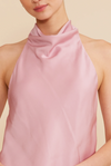 LUCY IN PARIS - Bowie Cowl Neck Top
satin top, top, cowl neck, cowl neck top, cowl top, high neck top, halter neck, halter neck top, halter top, flowy top, pink top, baby pink, rose pink, rosy pink, coord, smart casual, casual, dressy, dressy top, workwear, smart wear