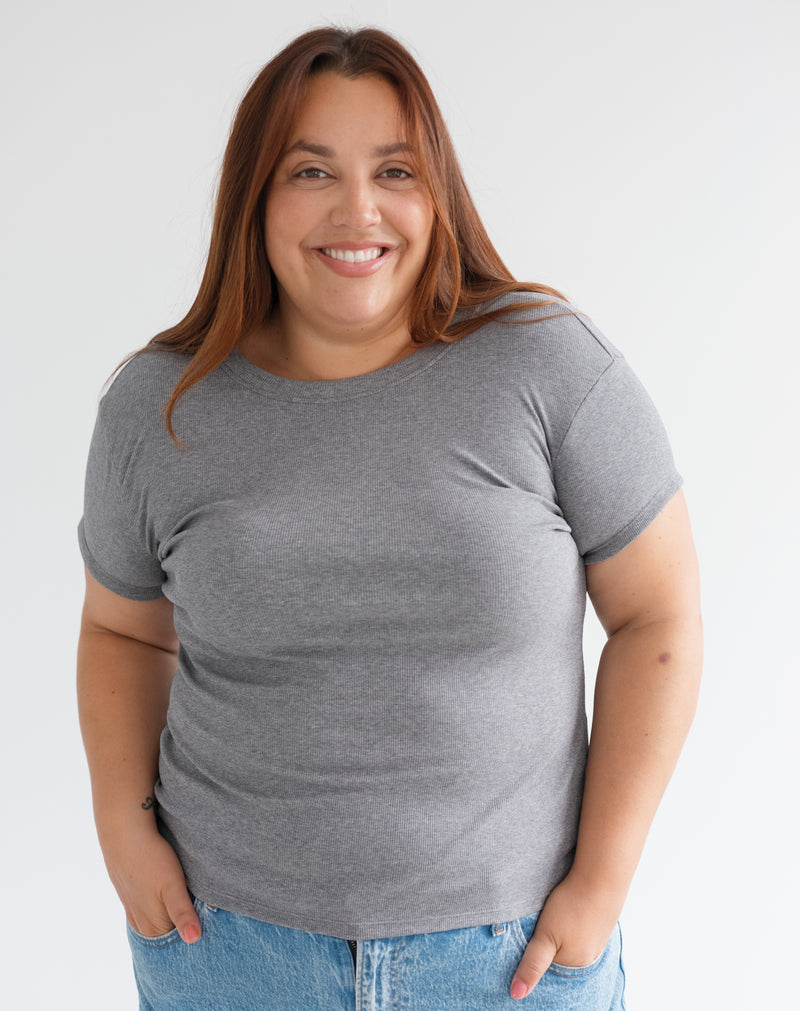Ribbed Fitted T-Shirt