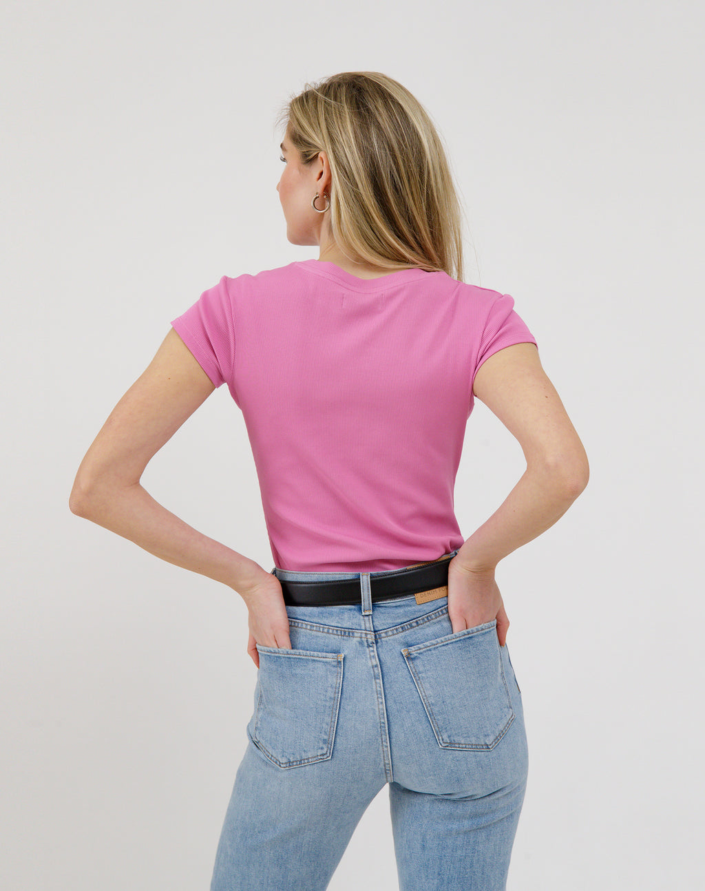 Ribbed Fitted T-Shirt