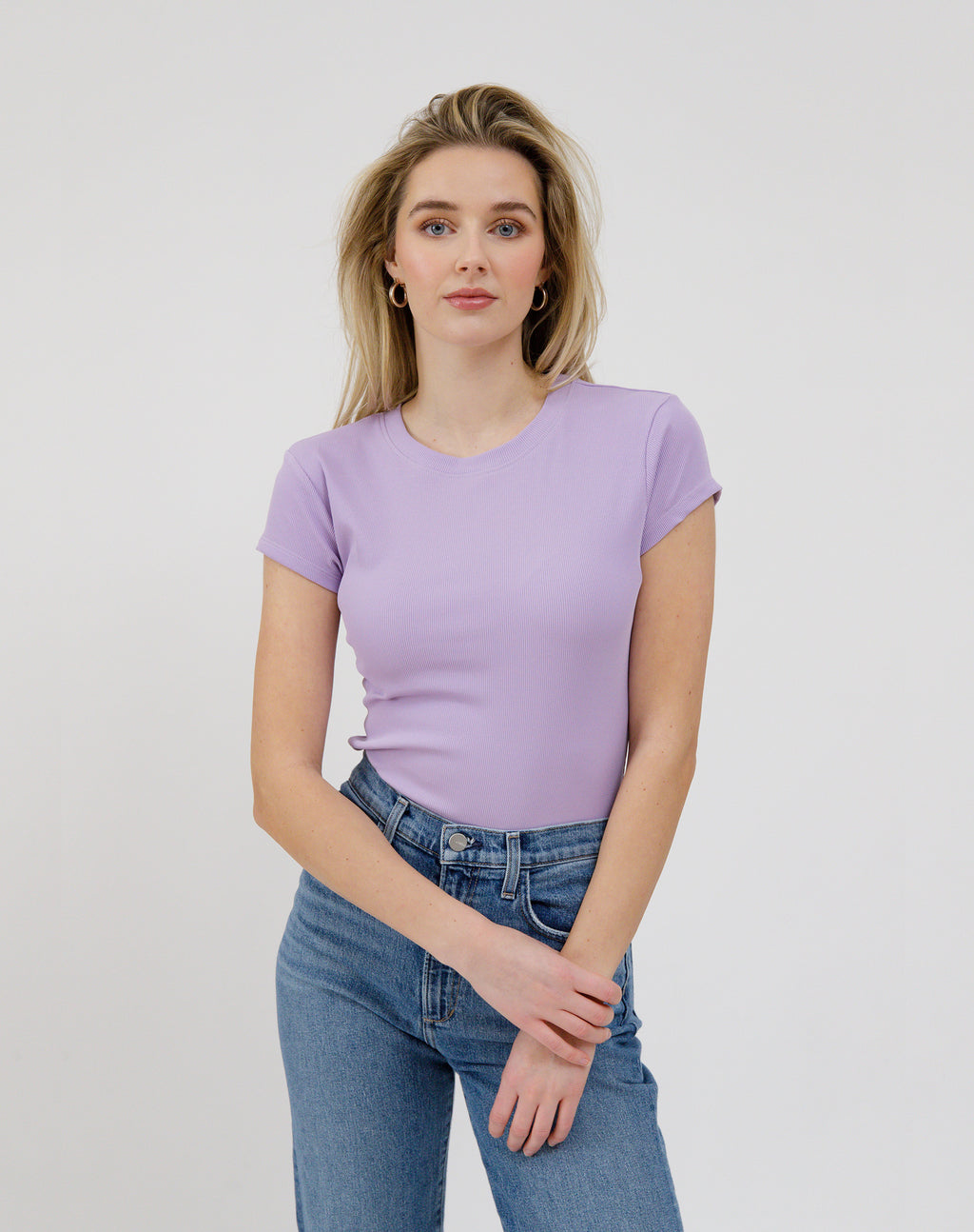Ribbed Fitted T-Shirt