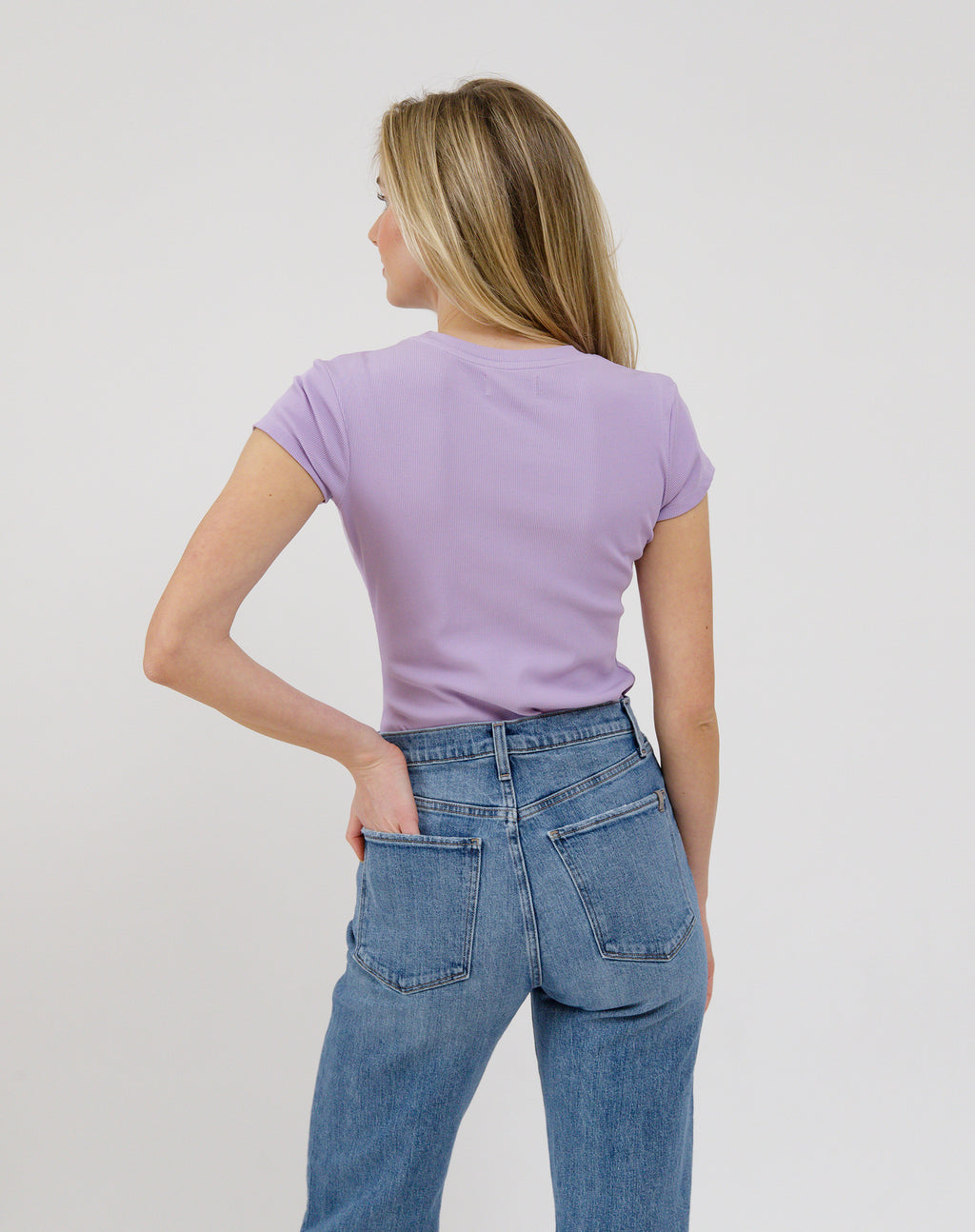 Ribbed Fitted T-Shirt