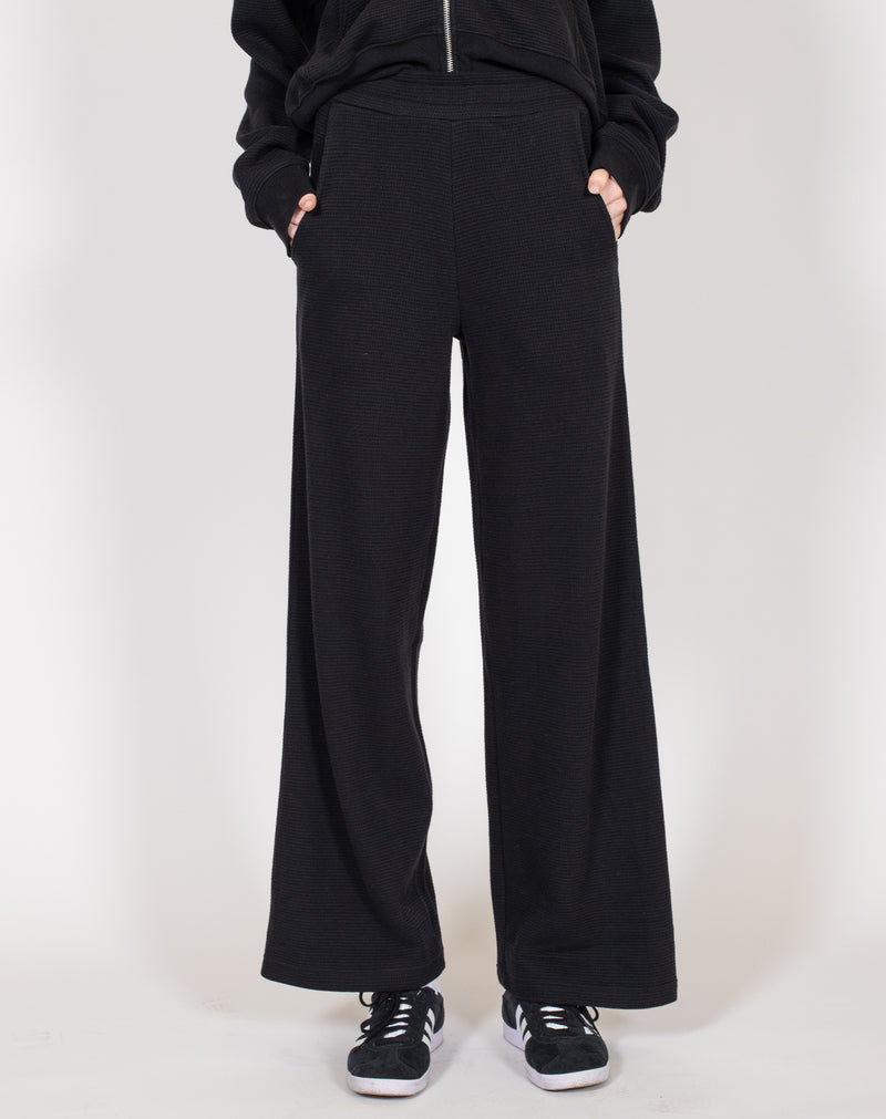 Brunette The Label - Waffle Knit Wide Leg Pant