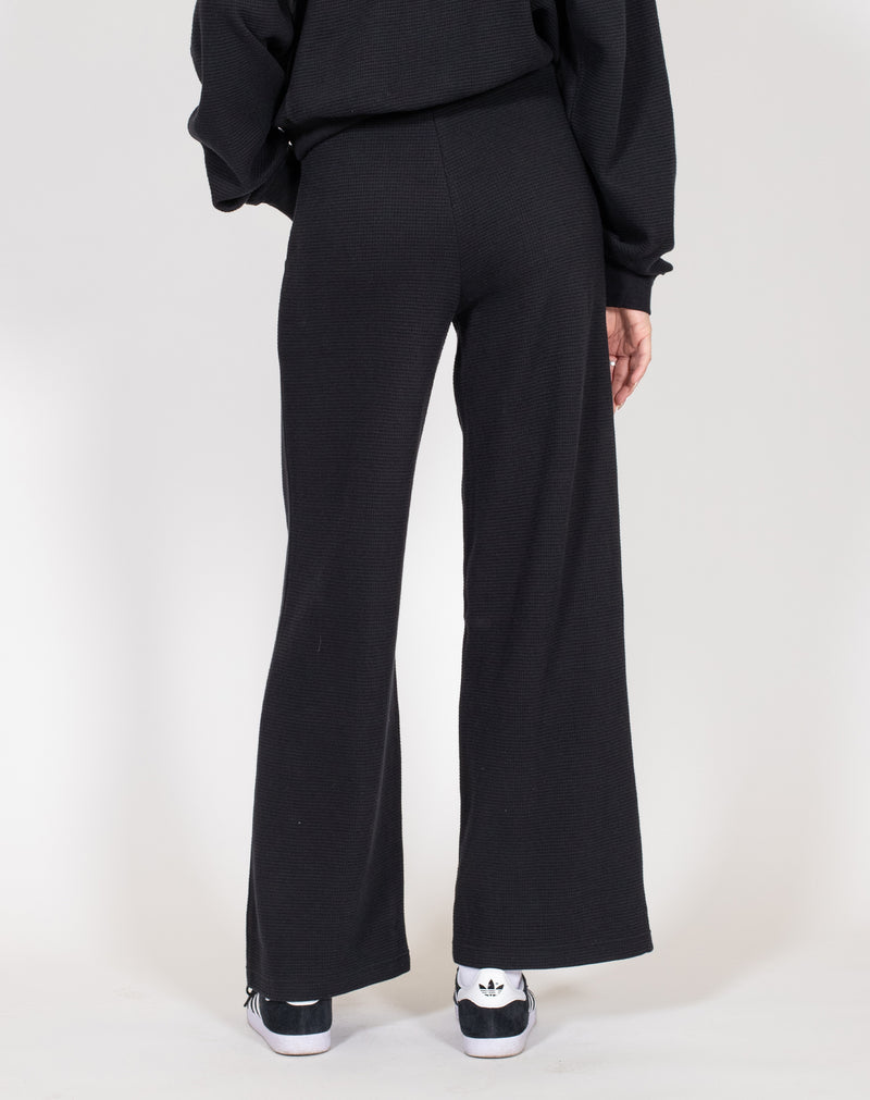 Brunette The Label - Waffle Knit Wide Leg Pant