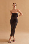 Espresso Strapless Dress