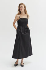 Crescent - Pleated Black Dress