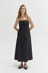 Crescent - Pleated Black Dress