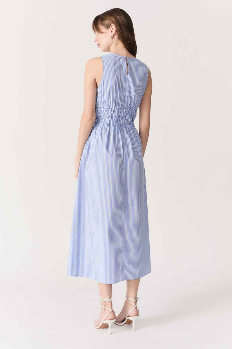 DELUC - Capelas Dress
dress, maxi dress, midi dress, sleeveless dress, sleeveless, summer dress, spring dress, dressy dress, blue dress, stripe, striped dress, stripey dress
