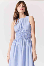 DELUC - Capelas Dress
dress, maxi dress, midi dress, sleeveless dress, sleeveless, summer dress, spring dress, dressy dress, blue dress, stripe, striped dress, stripey dress