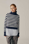 Striped Turtleneck Sweater