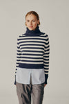 Striped Turtleneck Sweater