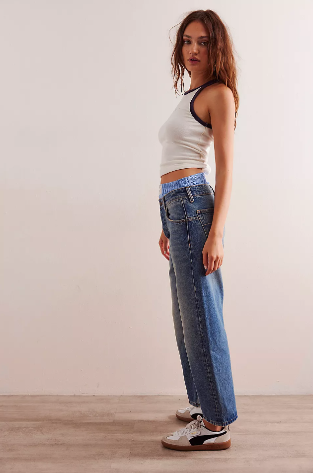 Deep Trance Dropped Boyfriend Jean