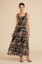 LUCY IN PARIS - Dylan Smocked Dress
spring dress, dress, dressy dress, dressy, smock dress, smocked dress, ruching, ruched dress, spring, maxi dress, ankle dress, midi dress, flowery, floral, floral print, flowy dress, black floral