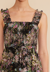 LUCY IN PARIS - Dylan Smocked Dress
spring dress, dress, dressy dress, dressy, smock dress, smocked dress, ruching, ruched dress, spring, maxi dress, ankle dress, midi dress, flowery, floral, floral print, flowy dress, black floral