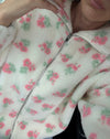 BRUNETTE THE LABEL - Floral Sherpas
sherpa, jacket, coat, teddy jacket, teddy coat, teddy bear jacket, teddy bear coat, teddy sherpa, teddy bear sherpa, zip up, zip, zip coat, zip jacket, floral, floral pattern, floral coat, floral jacket