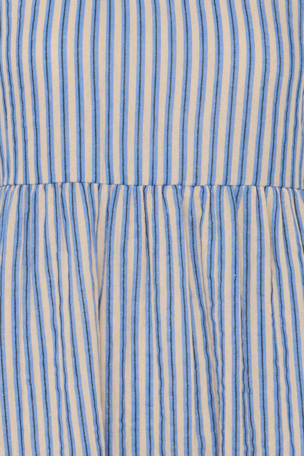 ICHI - Foxa Striped Dress
striped dress, maxi dress, dress, summer dress, midi dress, lightweight dress, lightweight maxi dress, lightweight midi dress, striped midi dress, striped maxi dress, linen dress, striped linen dress, striped dress, blue dress, blue white stripes, blue and white, stripey

image is a zoomed in photo of a long striped blue and white maxi linen dress with thick straps and a high-ish waist.