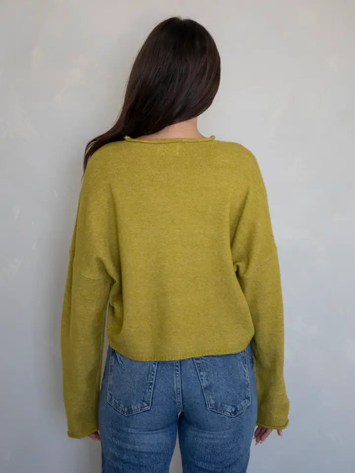 THINGS BETWEEN - Frankie Cardigan
cardigan, green, knit, cardi, casual, knit cardigan, knit cardi, green cardigan, plain pattern,