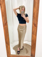 Satin Midi Skirt
