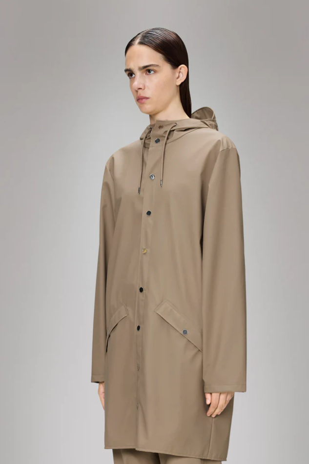 long jacket, rains, beige, waterproof, waterproof jacket, waterproofs, rain jacket, rain coat