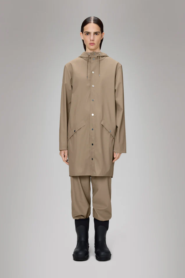 long jacket, rains, beige, waterproof, waterproof jacket, waterproofs, rain jacket, rain coat