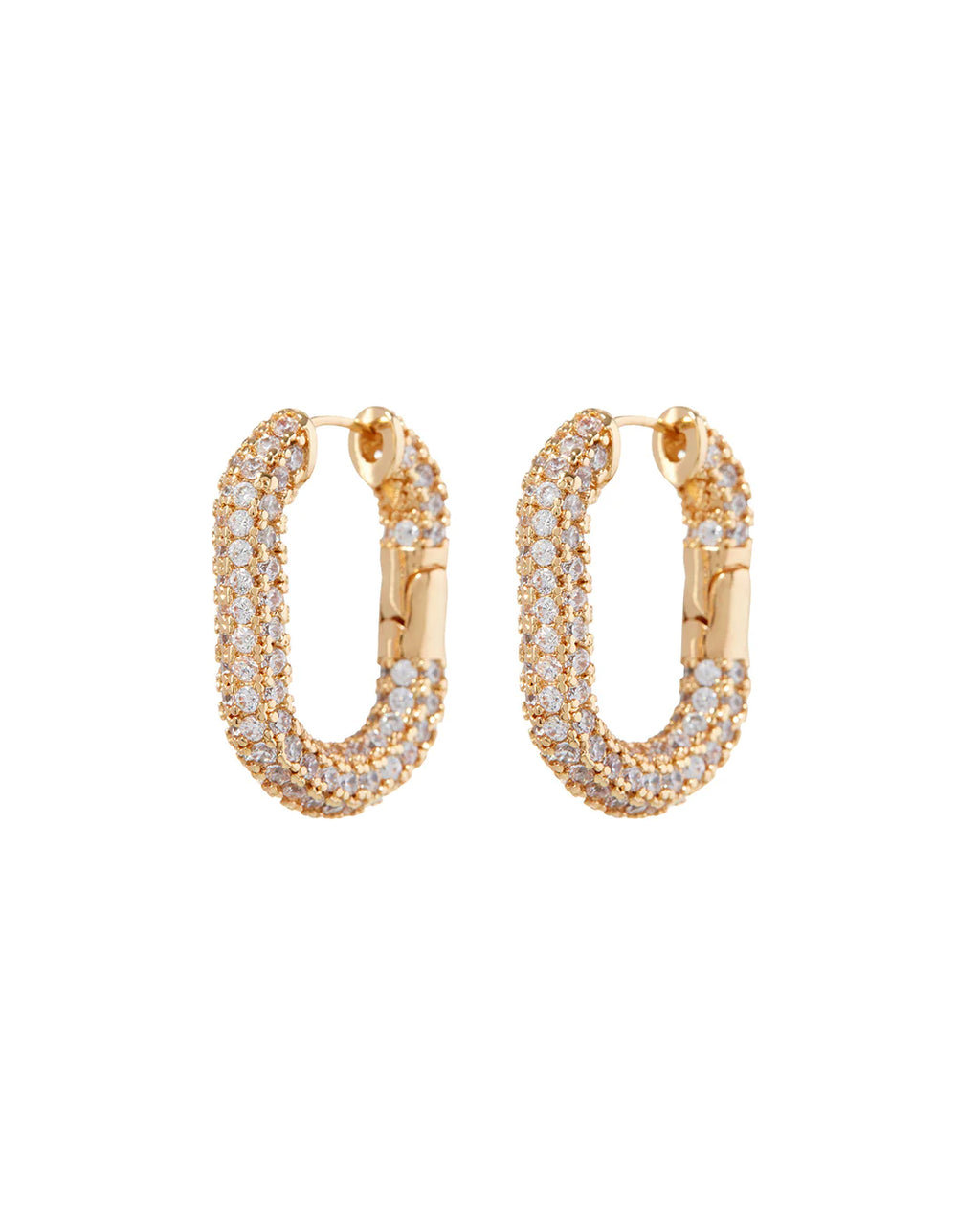 XL Pave Chain Link Hoops